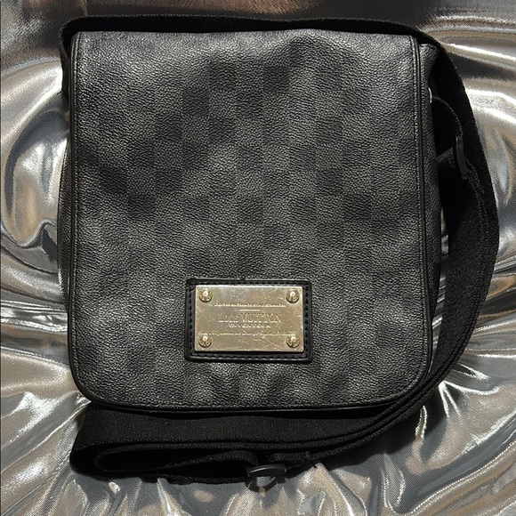 Louis Vuitton Black Checkered Messenger Bag - Picture 1 of 13